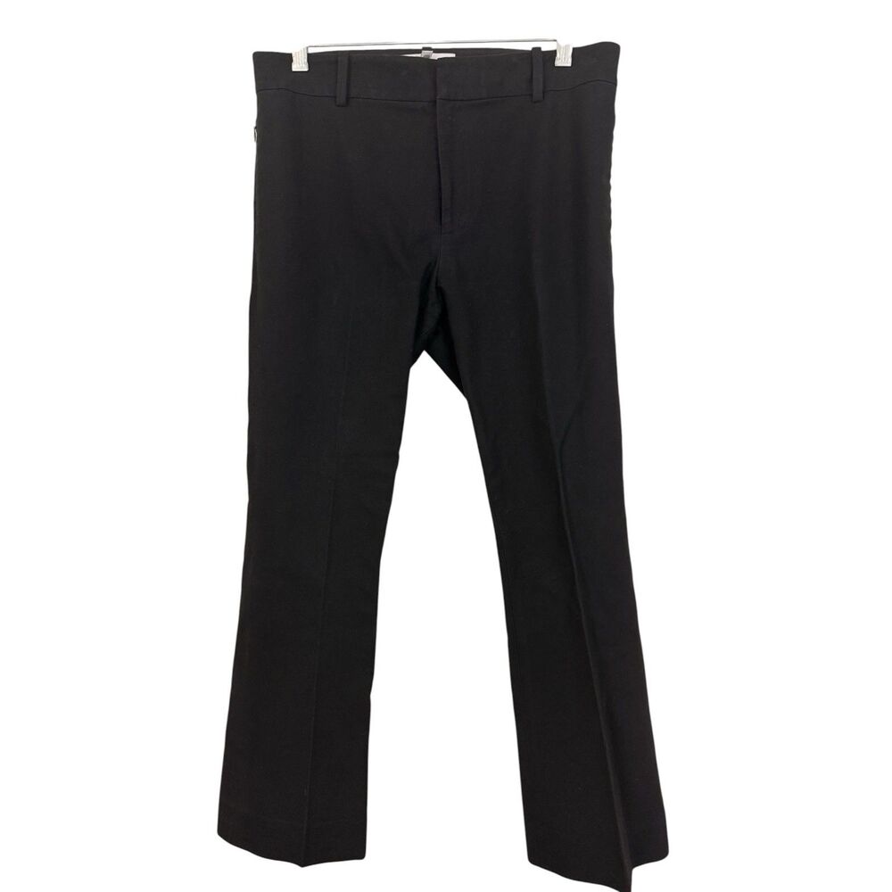 Derek Lam 10 Crosby Women Black Dress Pants Sz 8 Flare 96% Cotton 4% Elastane
